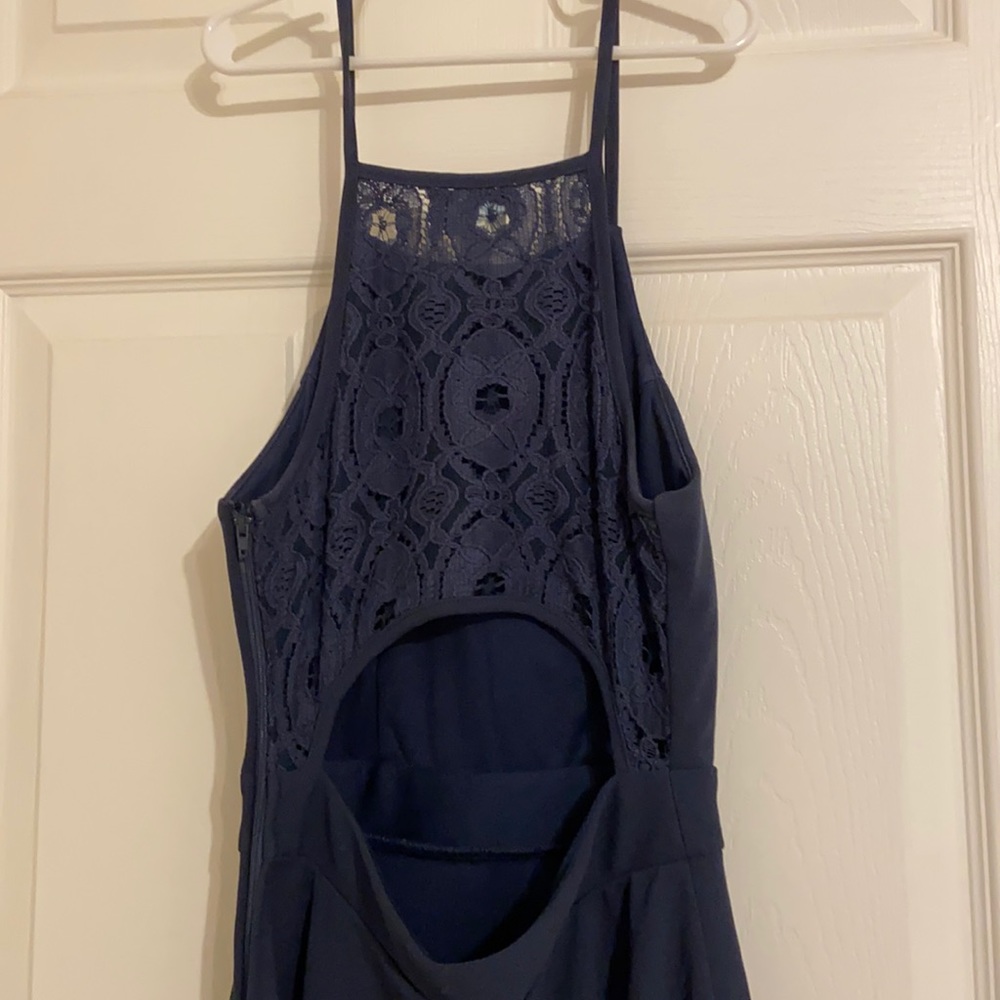 Blue, Lacey back dress, Francescas, XXS